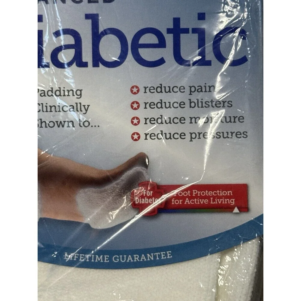 THORLOS Advanced Diabetic Women' s Single Pair Crew Socks White 5-9 Medium New